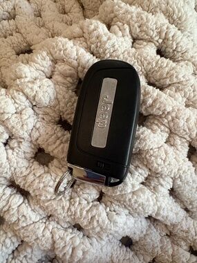 Jeep Black Key Fob with Silver Accent